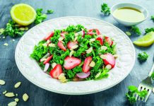 Kale and strawberry salad