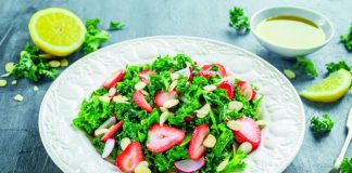 Kale and strawberry salad