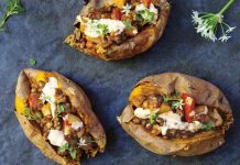 Mexicali stuffed sweet potatoes