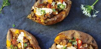 Mexicali stuffed sweet potatoes